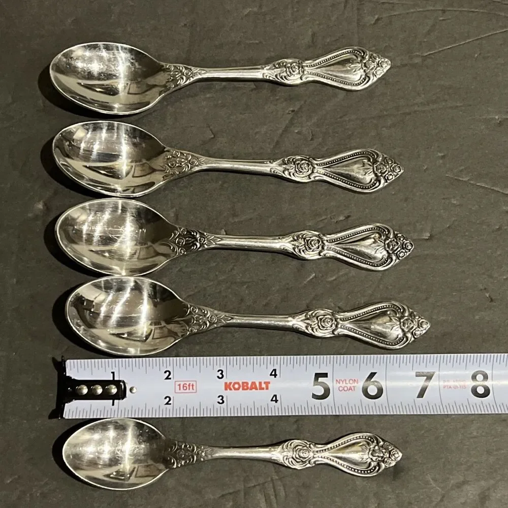 Stanley Roberts SRB269 Stainless Flatware 5 Spoons Garden Floral Rose Korea